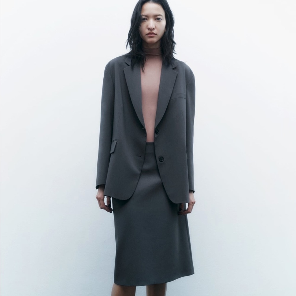 Zara Limited Edition oversized wool-blend blazer
